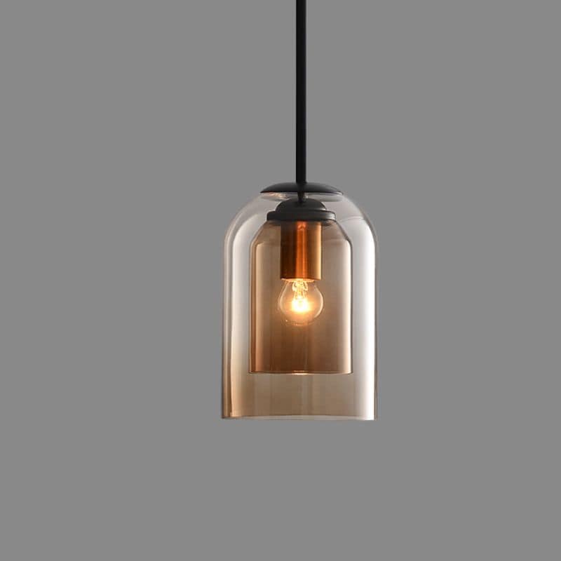 Pendelleuchte | Rauchglas-Zylinder | Höhenverstellbar | Wohnzimmer & Esszimmer