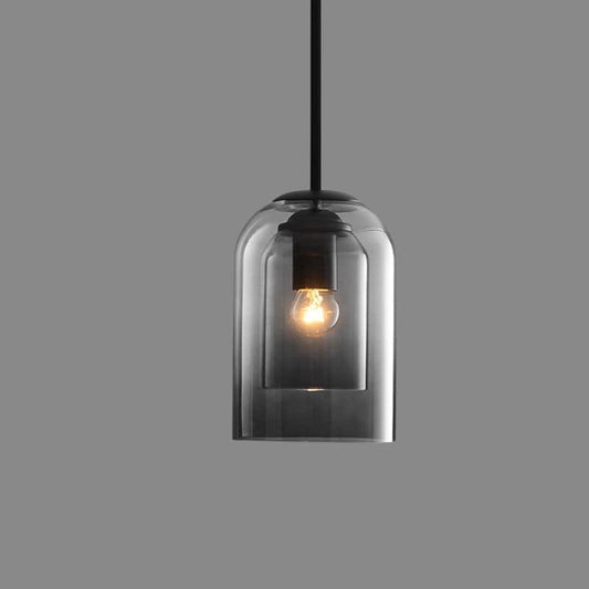 Pendelleuchte | Rauchglas-Zylinder | Höhenverstellbar | Wohnzimmer & Esszimmer