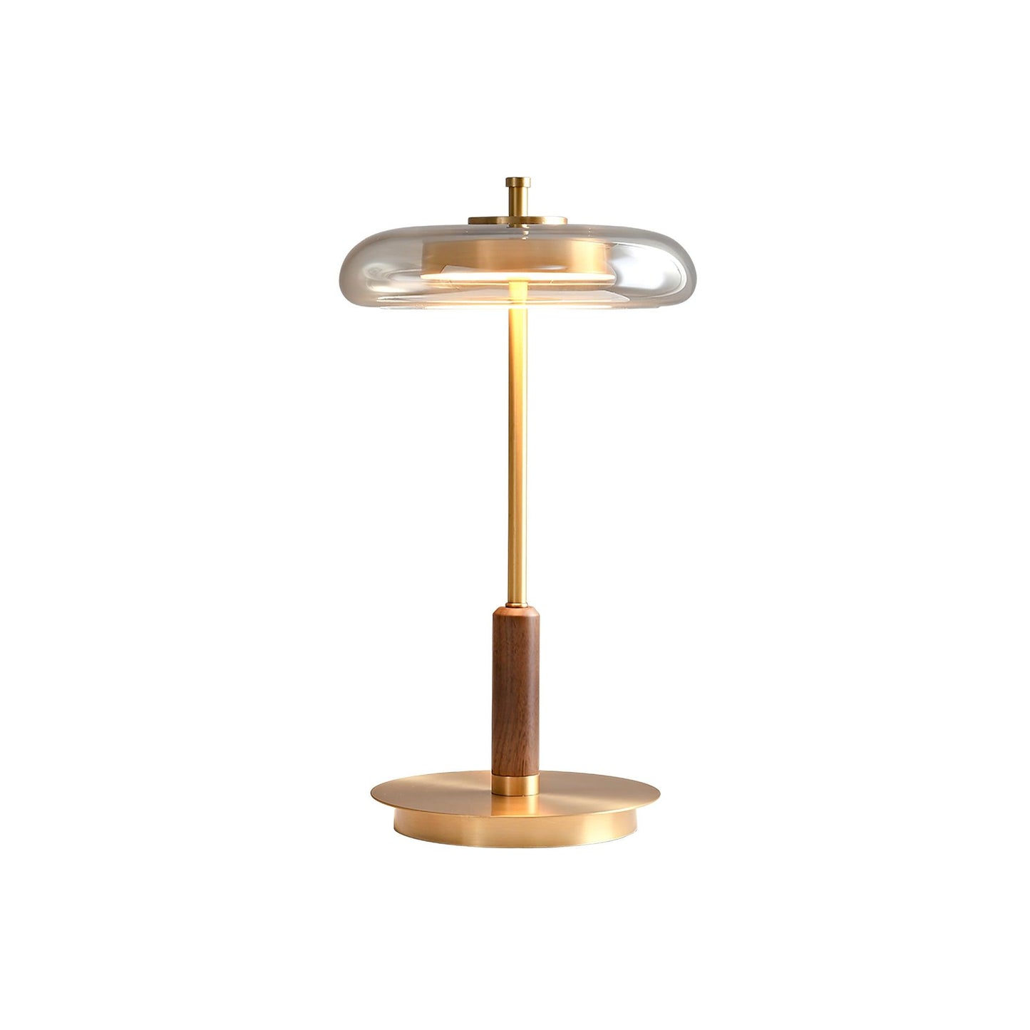 Tischlampe Glas & Metall | Integrierte LED | Warmweiß 3000K | Modernes Design