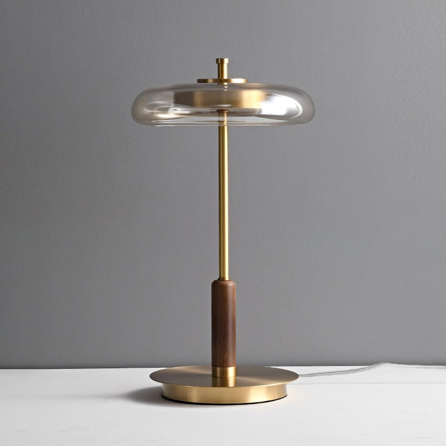Tischlampe Glas & Metall | Integrierte LED | Warmweiß 3000K | Modernes Design