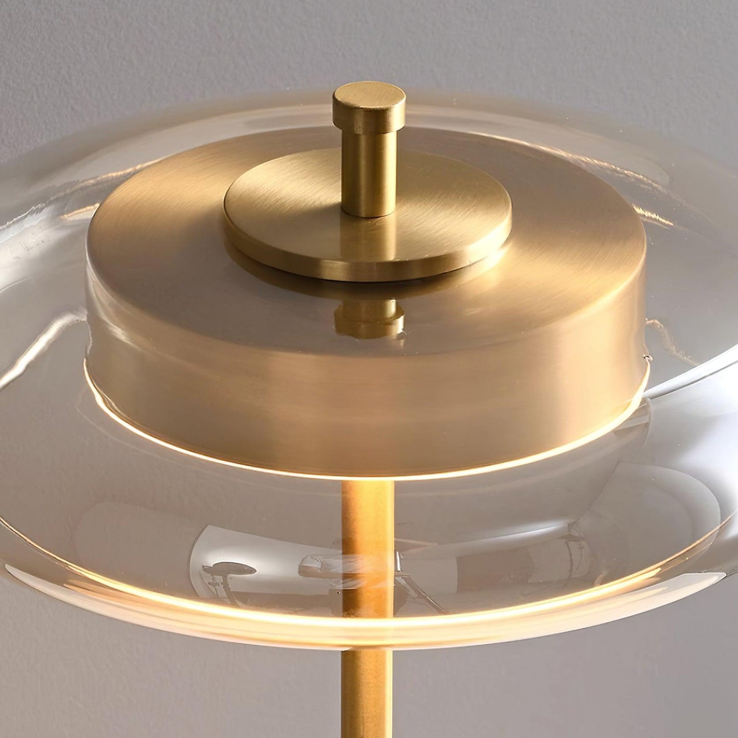 Tischlampe Glas & Metall | Integrierte LED | Warmweiß 3000K | Modernes Design