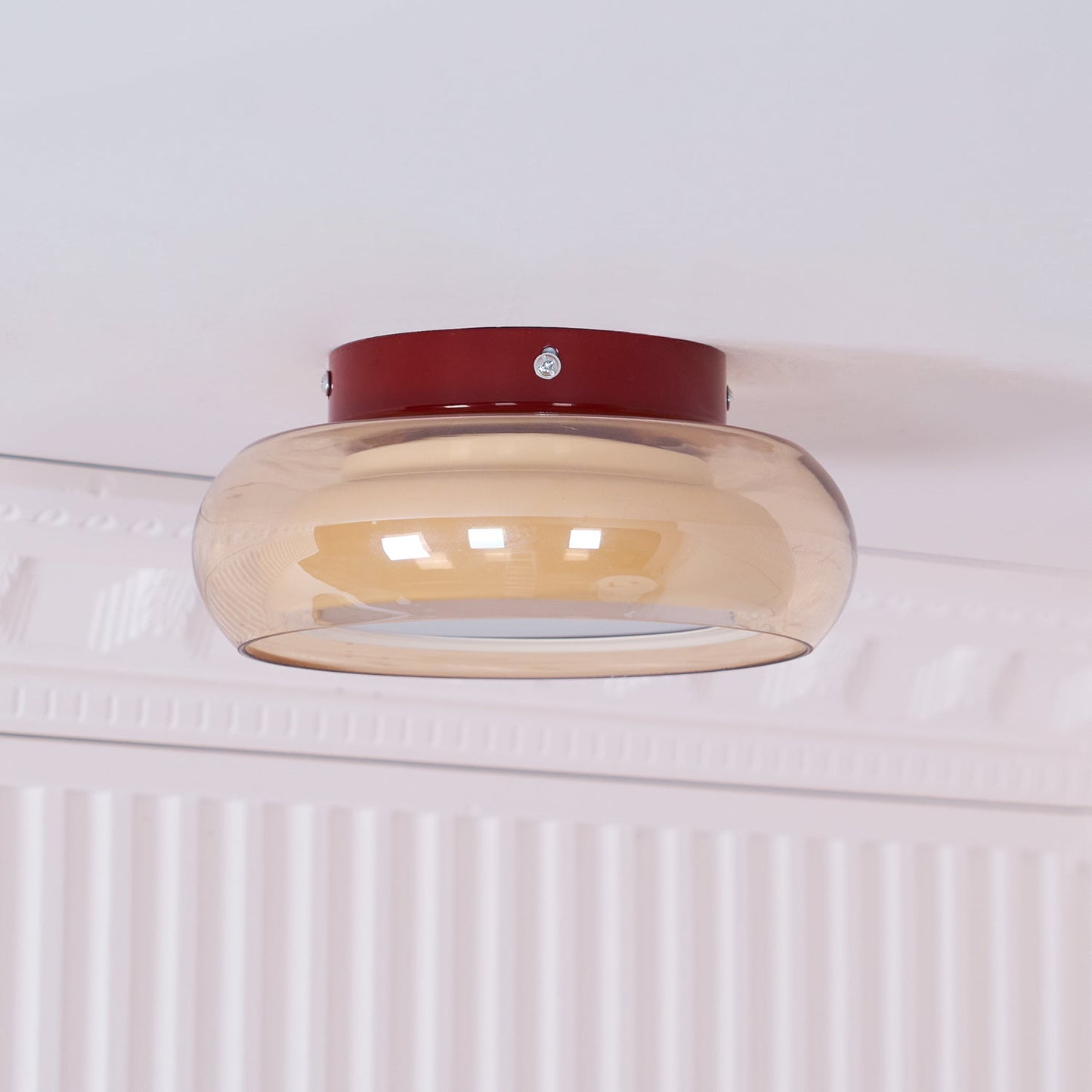 LED Deckenleuchte Glas | Warmweiß | Modern | Wohnzimmer