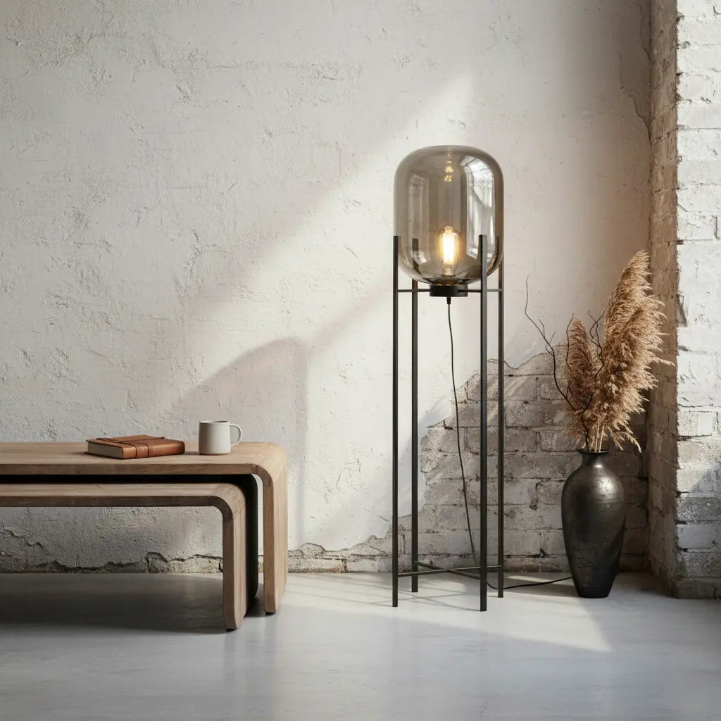 Stehlampe | Modern & Industrial | Dimmbar | Wohnzimmer & Schlafzimmer