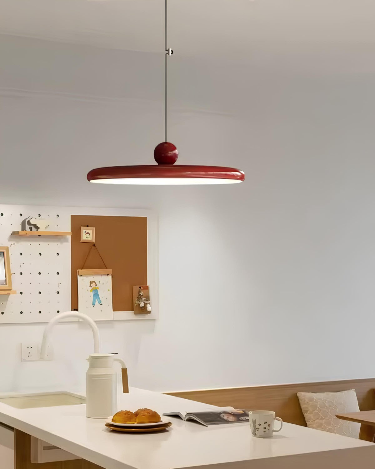 LED-Pendelleuchte | Modernes Runddesign | 3-Farben-Licht | Höhenverstellbar