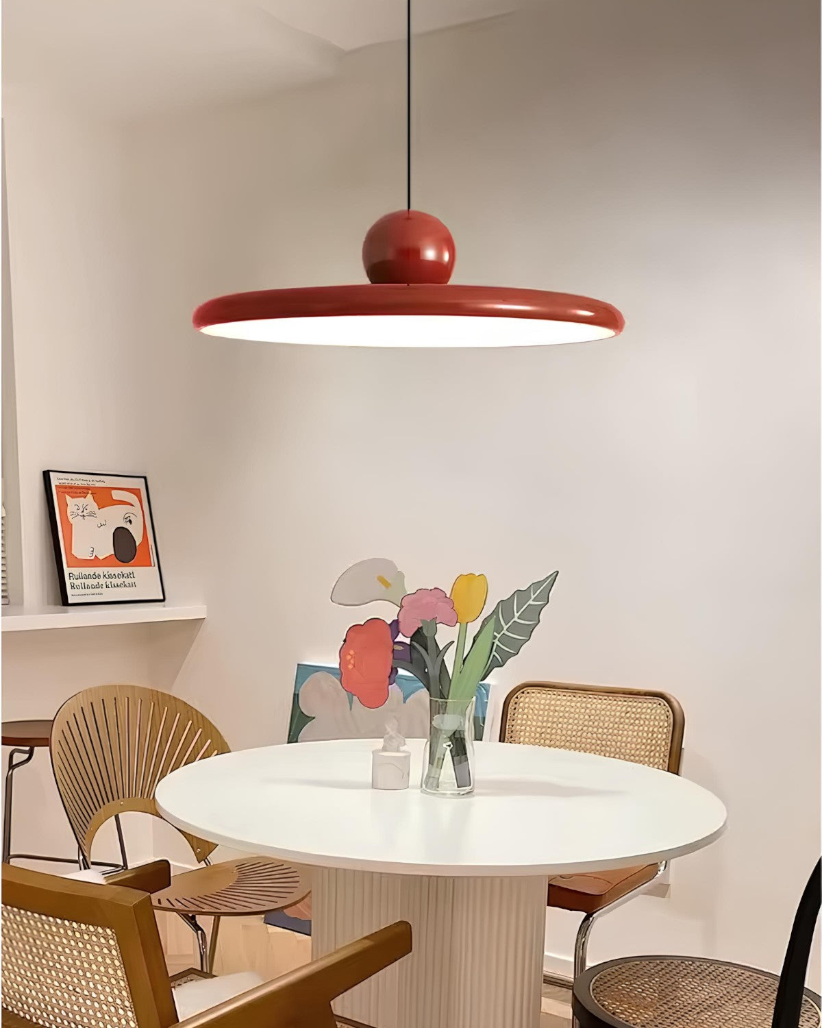 LED-Pendelleuchte | Modernes Runddesign | 3-Farben-Licht | Höhenverstellbar