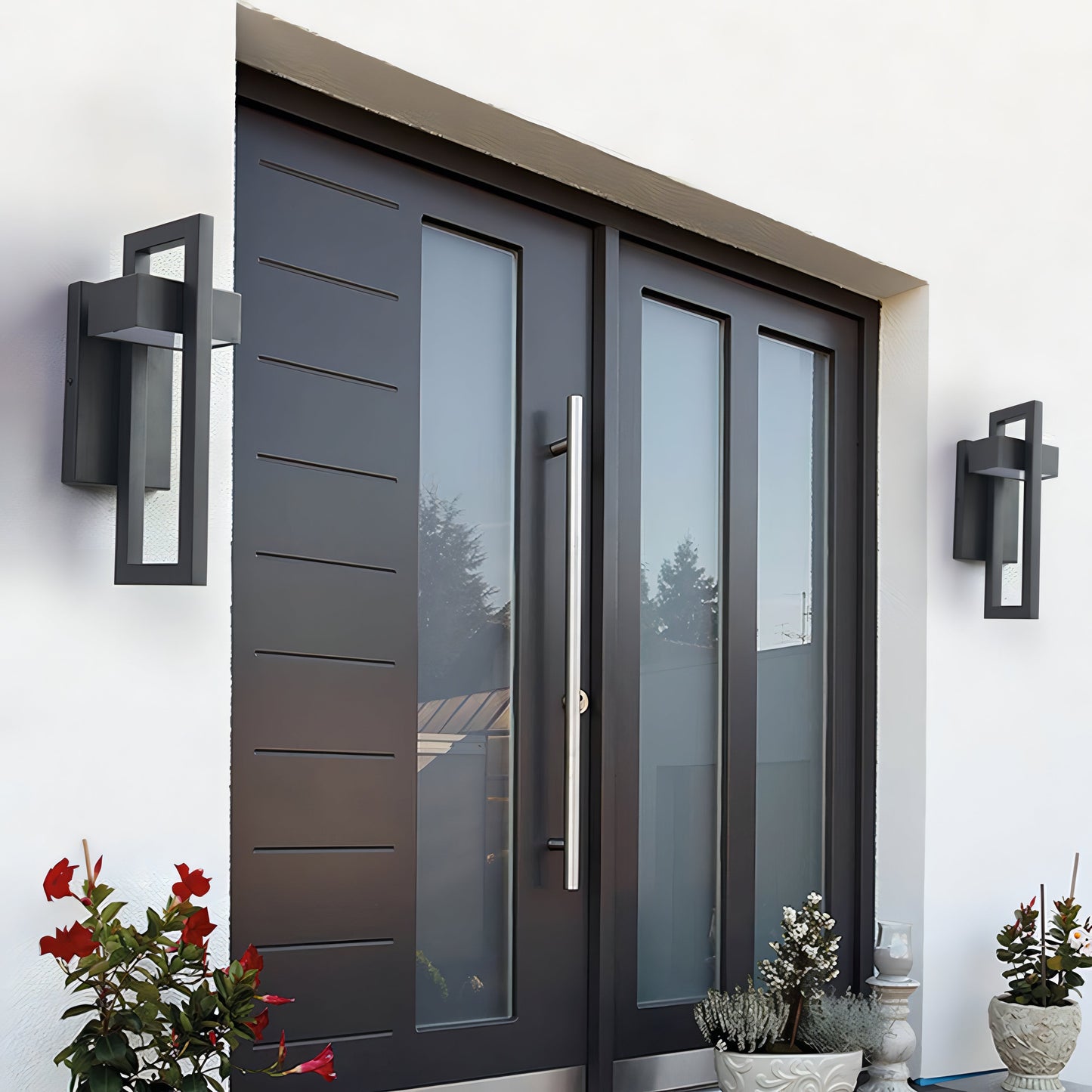 Außen-Wandleuchte Edelstahl Schwarz | Modern | IP65 | LED