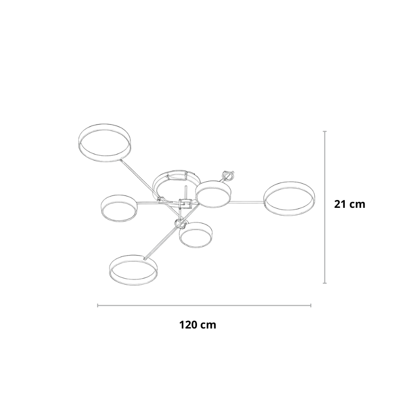LED-Deckenleuchte | Design-Ringe | Modern & Dimmbar | Wohnzimmer & Esszimmer