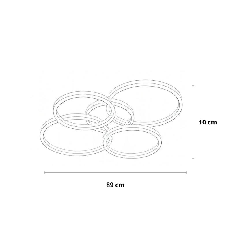 LED‑Deckenleuchte | Modernes Schwarz | 5‑ oder 6‑Flammig | Wohnzimmer & Esszimmer