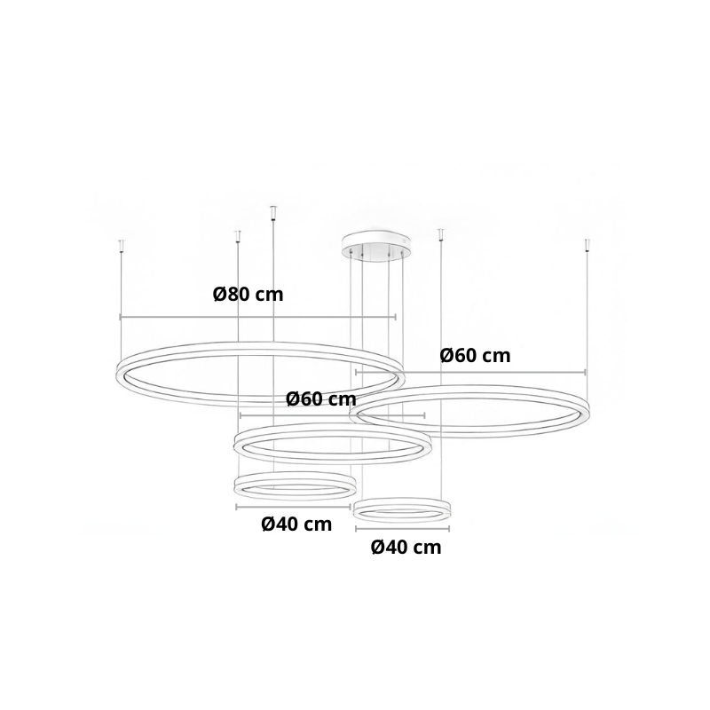 LED‑Pendelleuchte | Modernes Design | Gold / Coffee | Wohnzimmer & Esszimmer