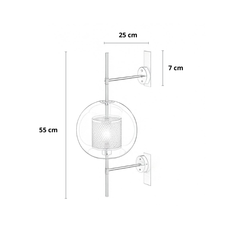 Industrial-Wandleuchte | Metall | Robust & Zeitlos | Wohnzimmer & Flur