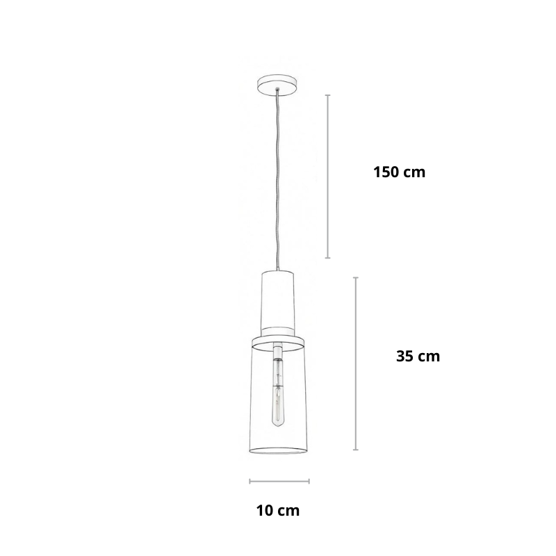 Industrielle Pendelleuchte mit Betonoptik | Spatium
