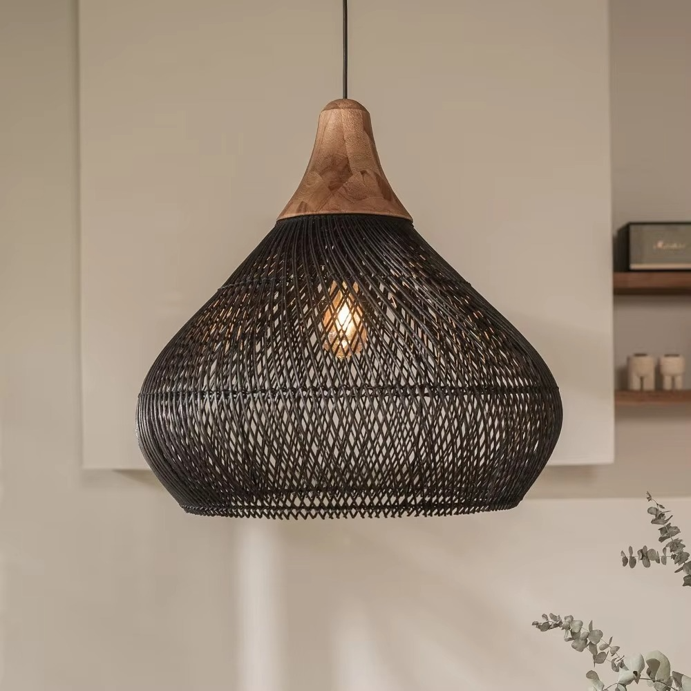 Pendelleuchte Bambus Geflochten | E27 | LED | Japandi
