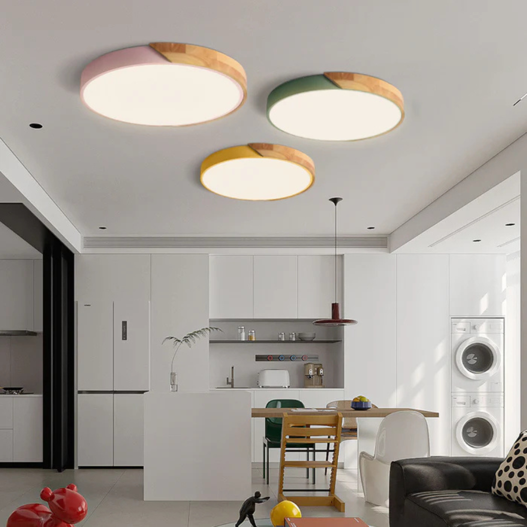 Deckenleuchte | Skandinavisch Rund | LED-Aufputz | Modernes Design