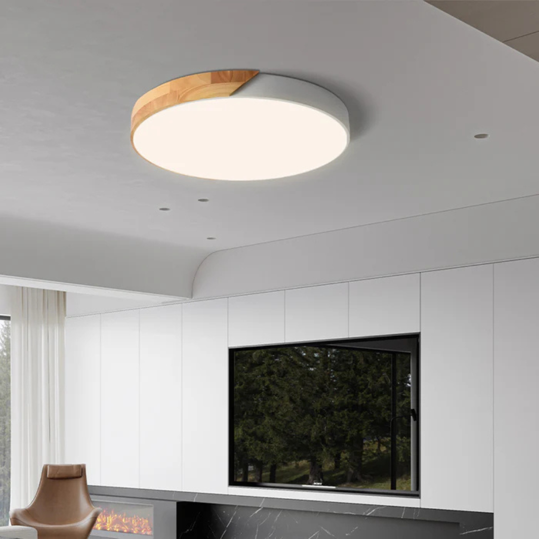 Deckenleuchte | Skandinavisch Rund | LED-Aufputz | Modernes Design