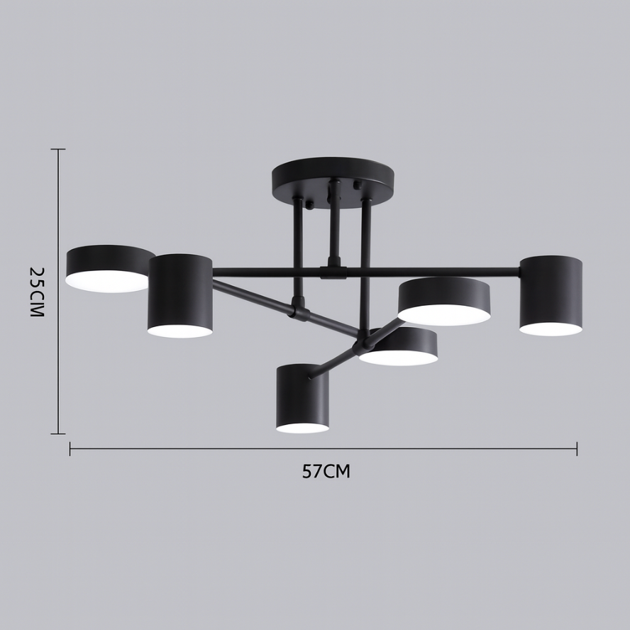 Moderne Messing-Globus LED-Sputnik-Deckenleuchte | 6-flammig | Statement-Design