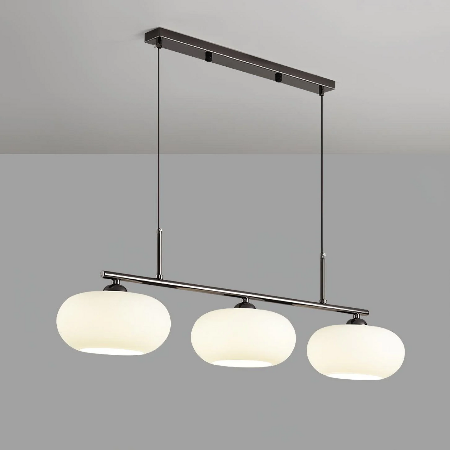 Pendelleuchte 3-flammig Bauhaus | E27 | Glas Metall | Modern