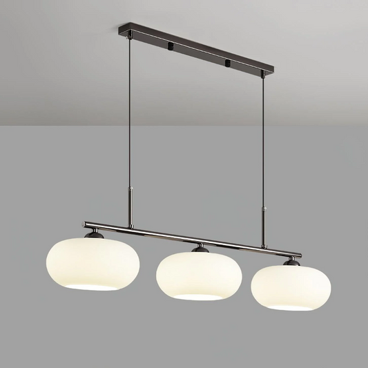Pendelleuchte 3-flammig Bauhaus | E27 | Glas Metall | Modern
