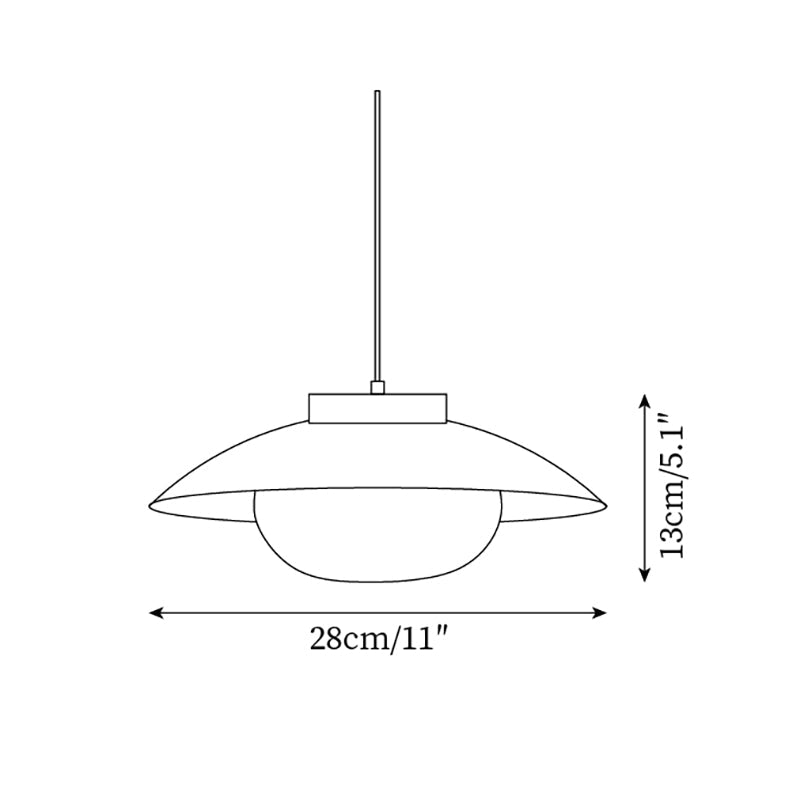 Pendelleuchte Saucer-Design | Holz & Glas | E27 LED | Minimalistisch