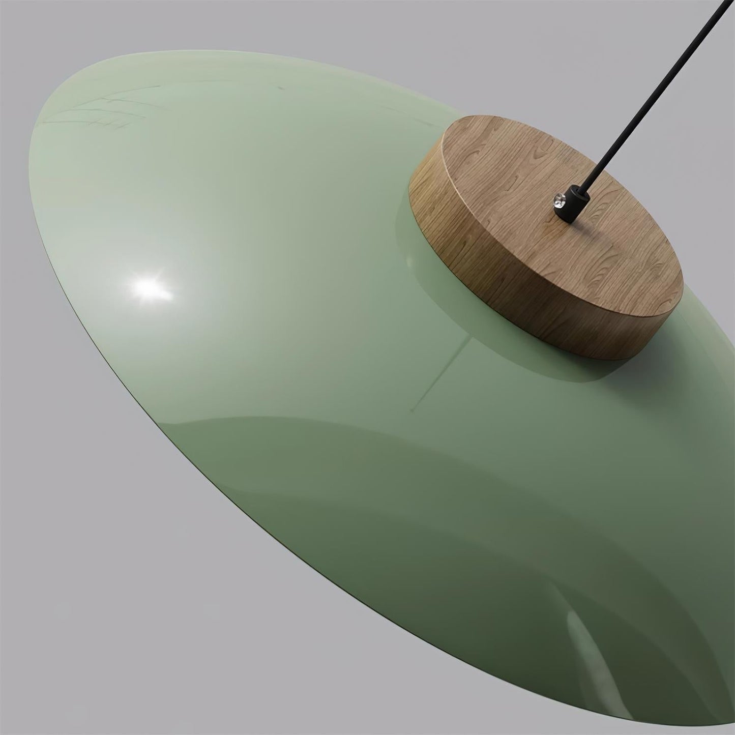 Pendelleuchte Saucer-Design | Holz & Glas | E27 LED | Minimalistisch