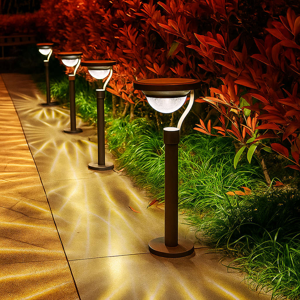 Solar-Wegeleuchte mit Musterprojektion | LED | Garten & Wege