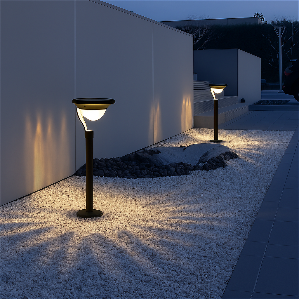 Solar-Wegeleuchte mit Musterprojektion | LED | Garten & Wege