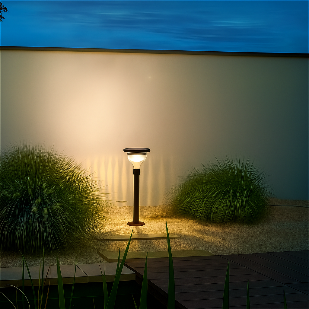 Solar-Wegeleuchte mit Musterprojektion | LED | Garten & Wege