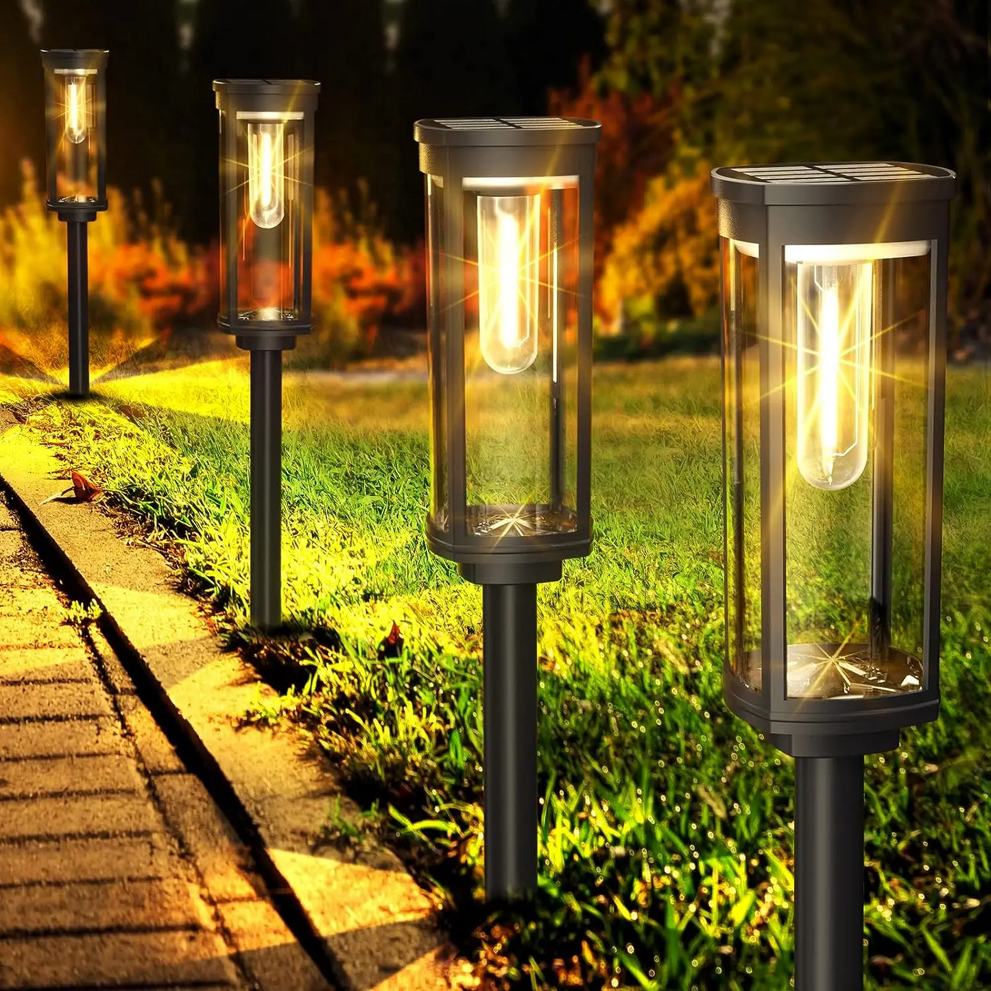 Solar-Gartenleuchte Erdspieß | LED Warmweiß | IP Außen | Wege & Beete