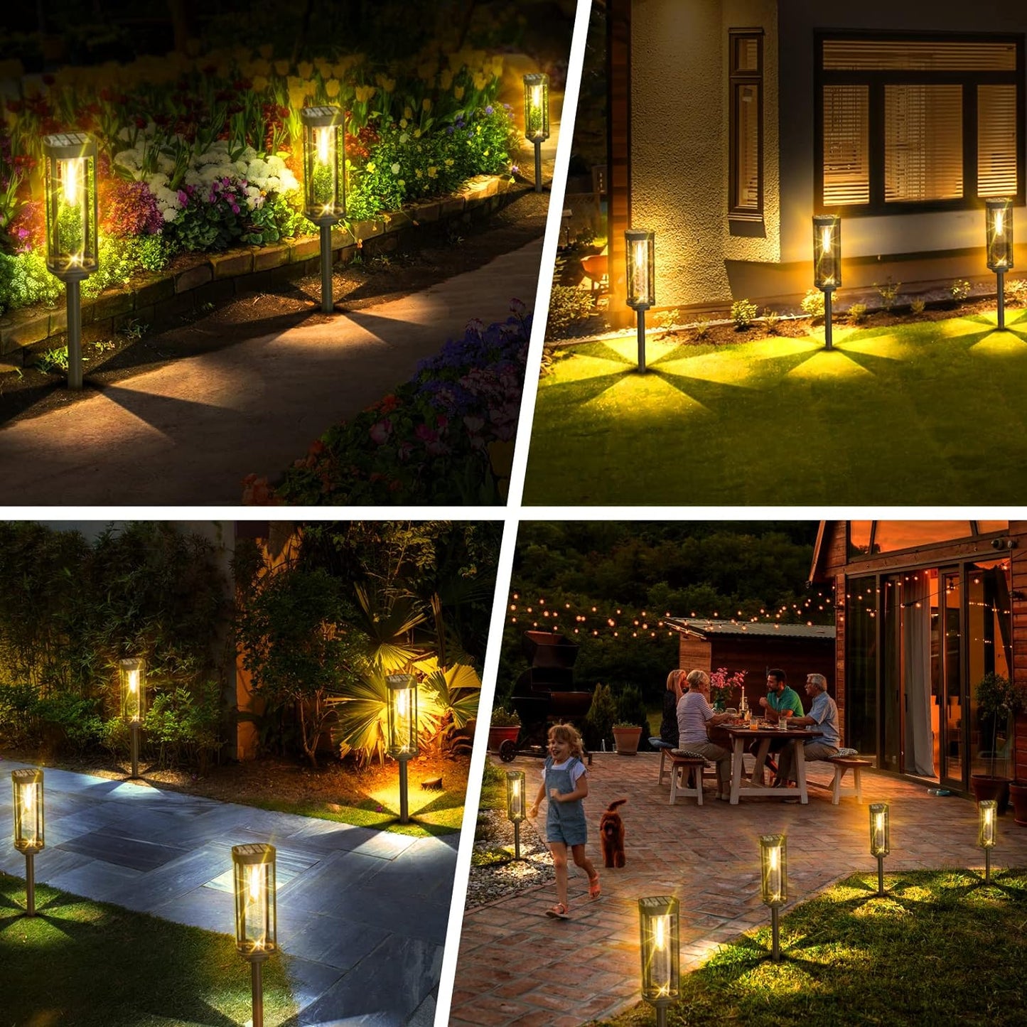 Solar-Gartenleuchte Erdspieß | LED Warmweiß | IP Außen | Wege & Beete