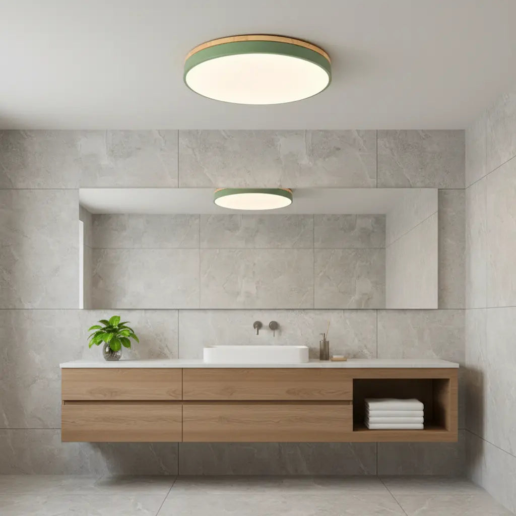 LED‑Deckenleuchte | Skandinavisches Design | Holzdetails | Wohnzimmer & Schlafzimmer