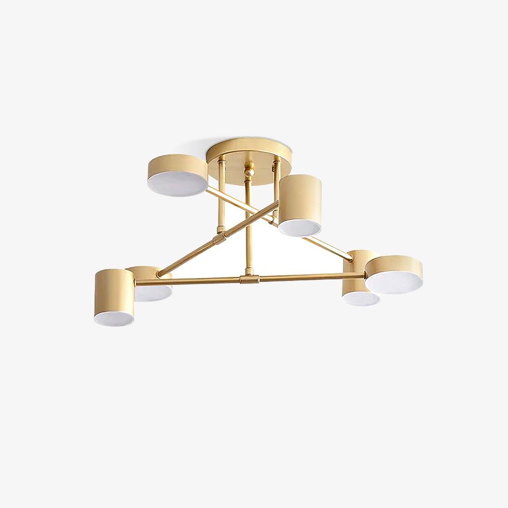 Moderne Messing-Globus LED-Sputnik-Deckenleuchte | 6-flammig | Statement-Design