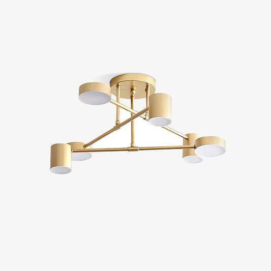 Moderne Messing-Globus LED-Sputnik-Deckenleuchte | 6-flammig | Statement-Design
