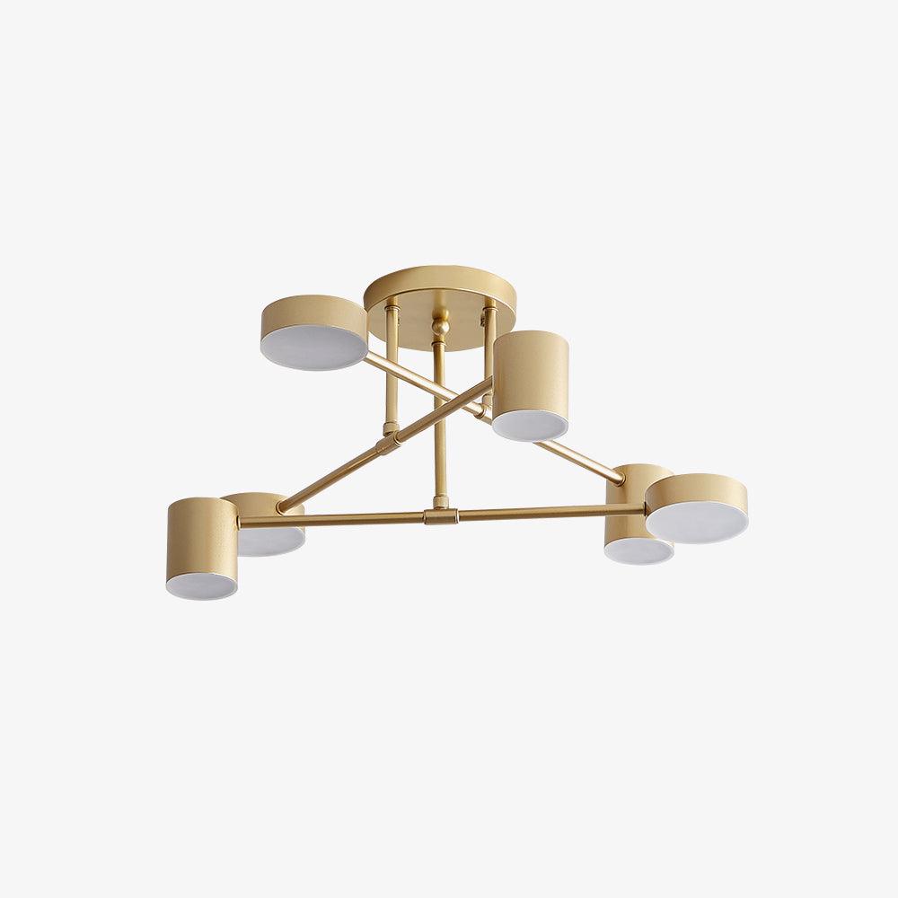 Moderne Messing-Globus LED-Sputnik-Deckenleuchte | 6-flammig | Statement-Design