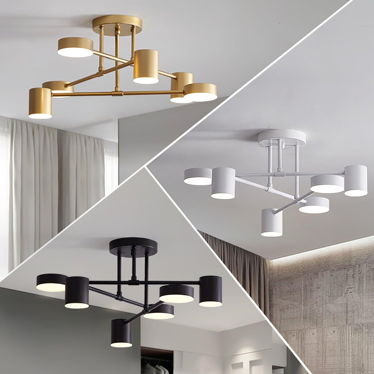 Moderne Messing-Globus LED-Sputnik-Deckenleuchte | 6-flammig | Statement-Design