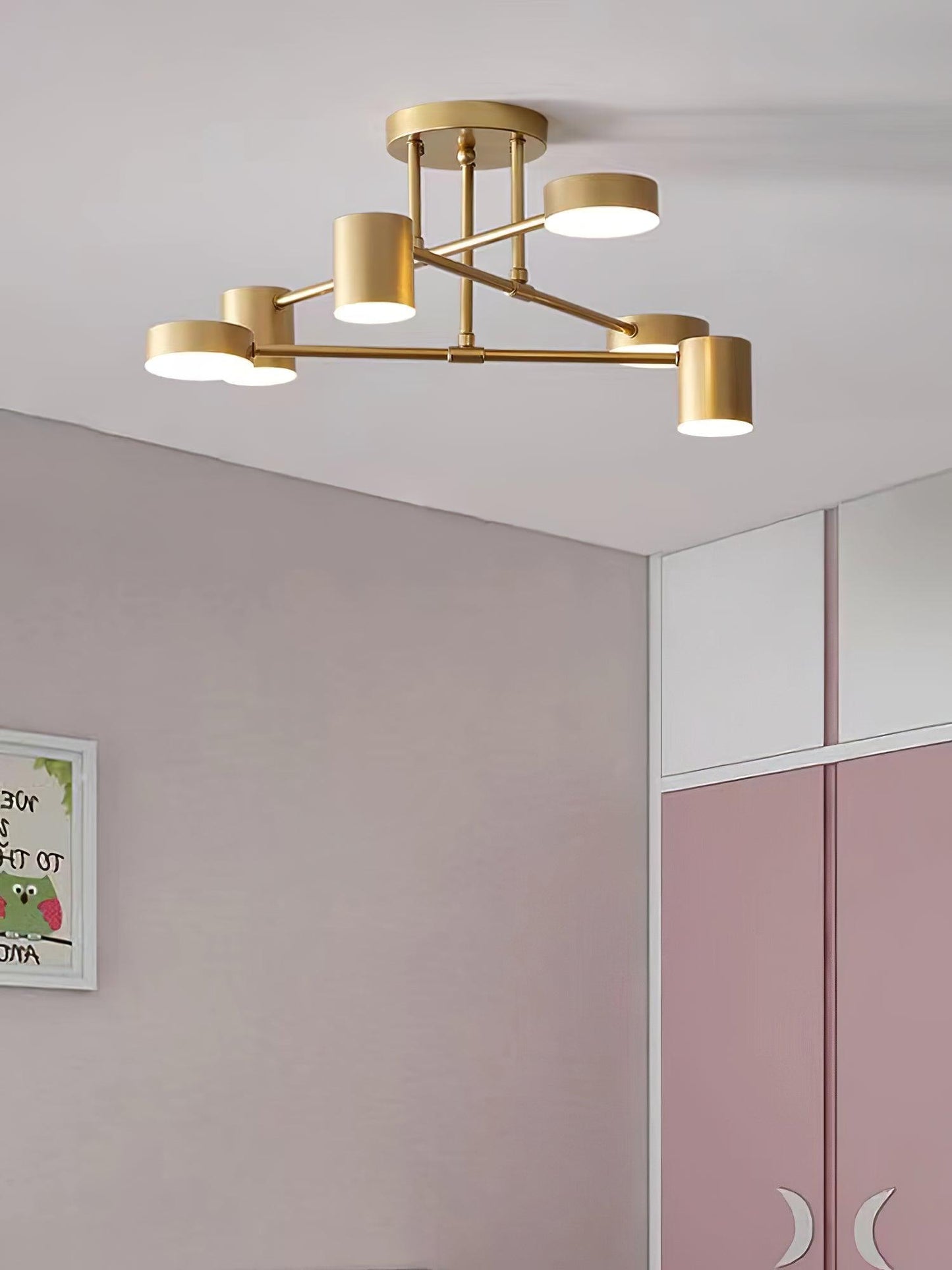 Moderne Messing-Globus LED-Sputnik-Deckenleuchte | 6-flammig | Statement-Design