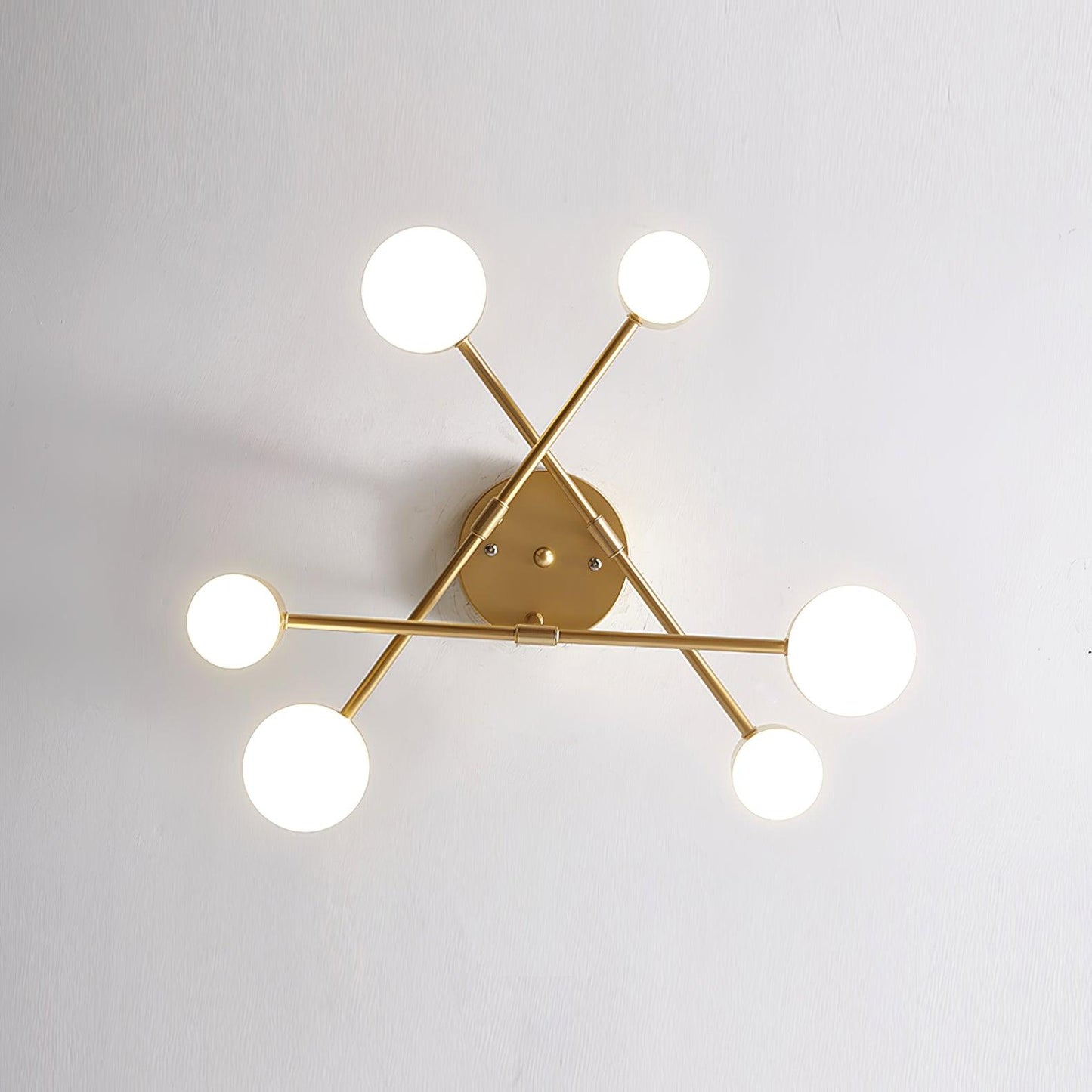 Moderne Messing-Globus LED-Sputnik-Deckenleuchte | 6-flammig | Statement-Design