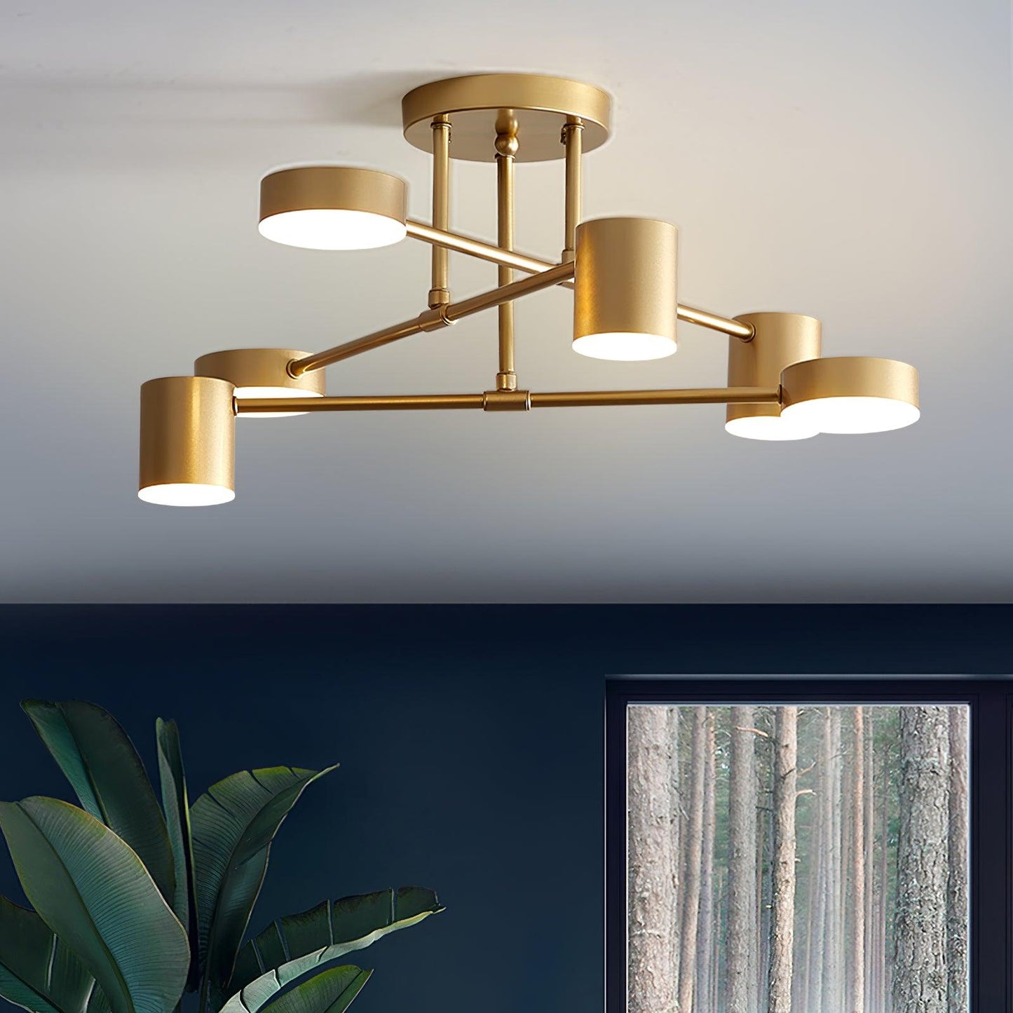 Moderne Messing-Globus LED-Sputnik-Deckenleuchte | 6-flammig | Statement-Design