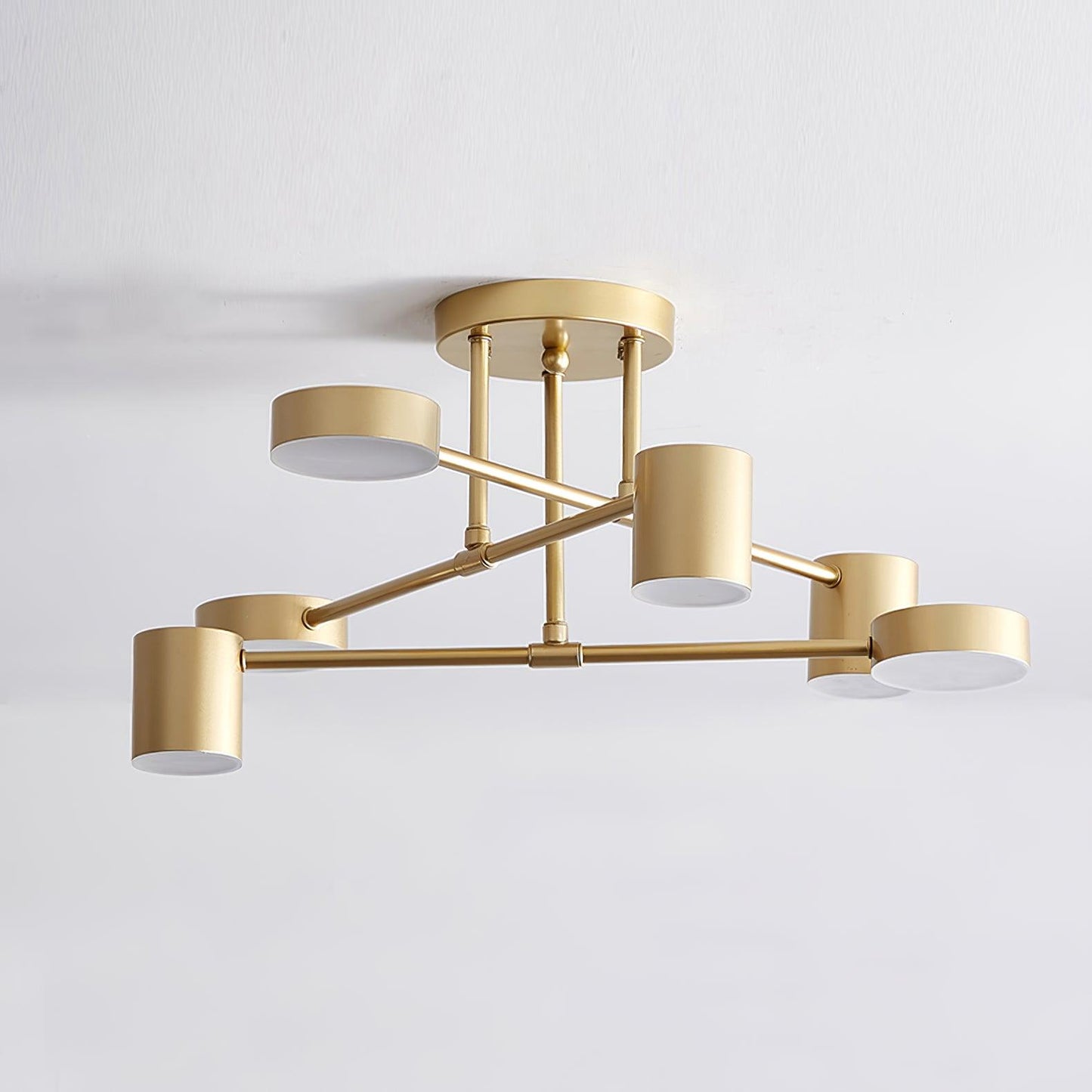 Moderne Messing-Globus LED-Sputnik-Deckenleuchte | 6-flammig | Statement-Design