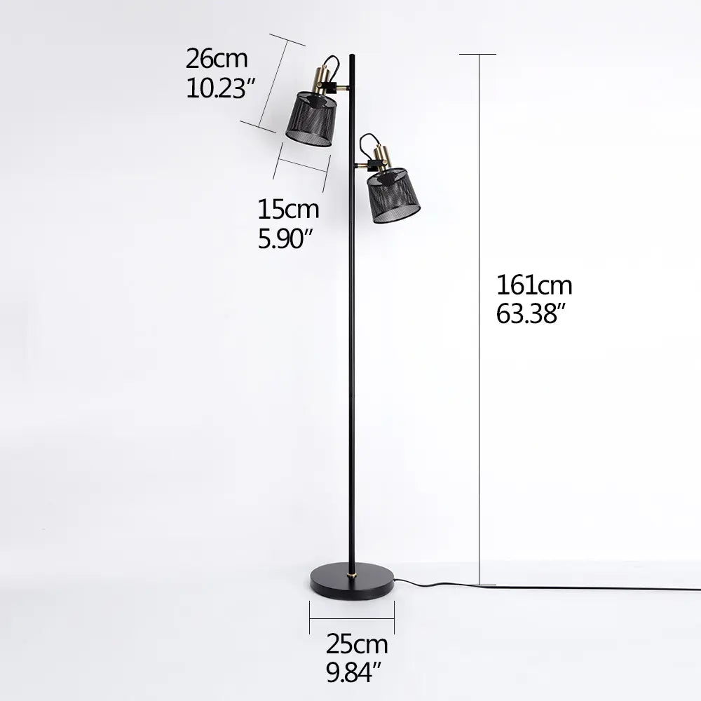 Industrial Stehlampe | Metallgitter | E27 | Dimmbar & LED-geeignet