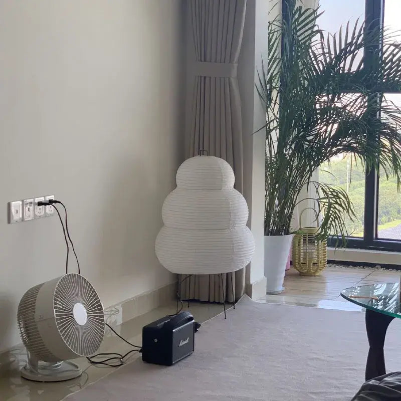 Stehlampe | Japanisch | Reispapier & Holz | Wohnzimmer & Schlafzimmer