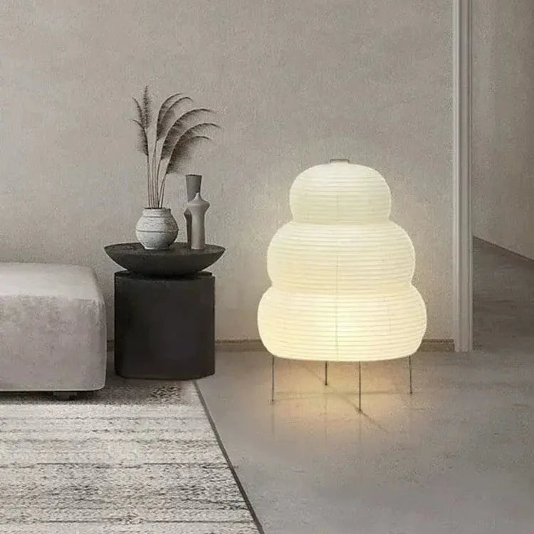 Stehlampe | Japanisch | Reispapier & Holz | Wohnzimmer & Schlafzimmer
