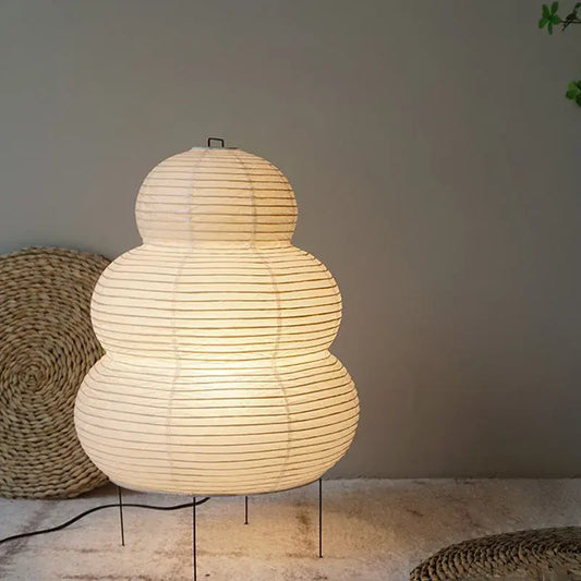 Stehlampe | Japanisch | Reispapier & Holz | Wohnzimmer & Schlafzimmer
