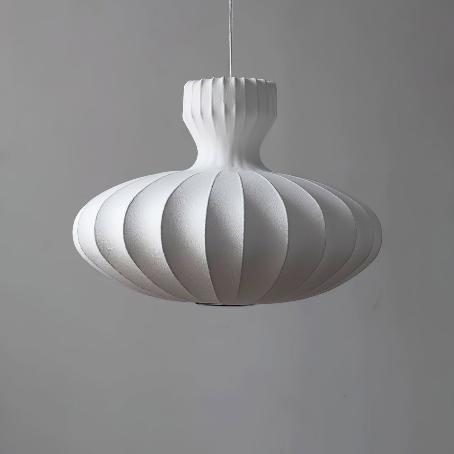 Seiden-Pendelleuchte Plissiert | Vintage Stil | E26/E27 LED | Warmweiß