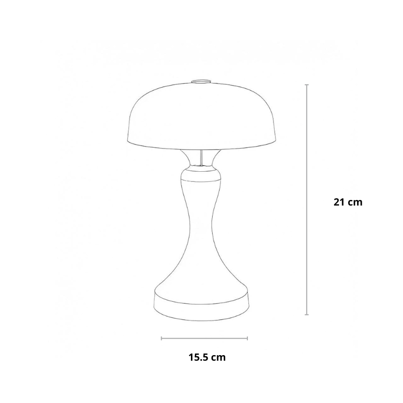 Moderne Tischlampe | Kabellos | Wiederaufladbar | LED-Beleuchtung