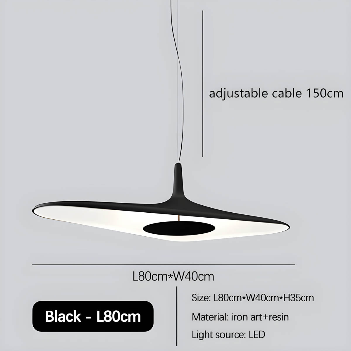 Designer-Pendelleuchte Resin | LED | Höhenverstellbar | Modern