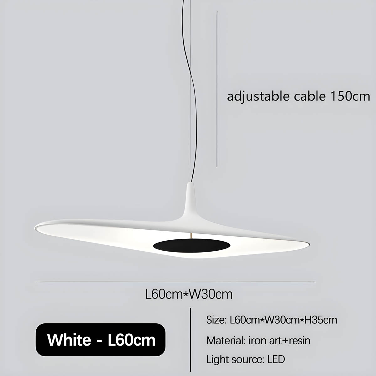 Designer-Pendelleuchte Resin | LED | Höhenverstellbar | Modern