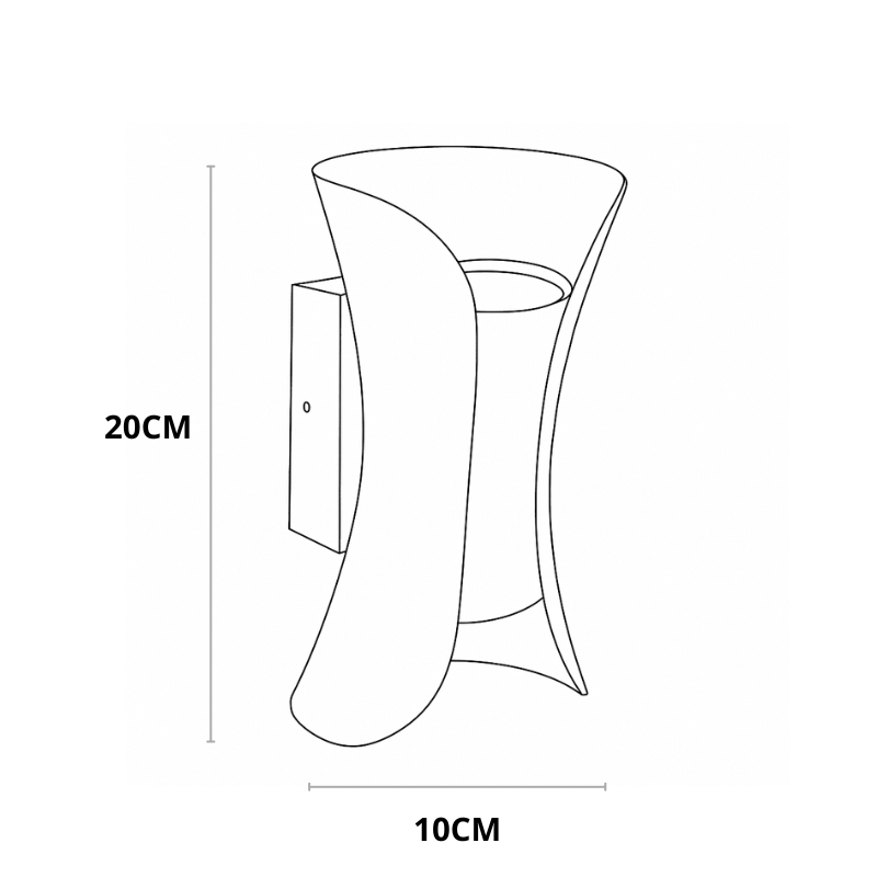 Außen-Wandleuchte | Schwarz | Wetterfest | LED-Licht
