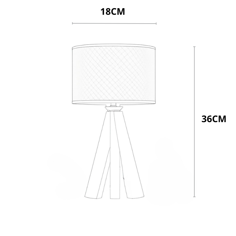 Tischlampe | Holz | Schwarz-Weiß | LED-geeignet