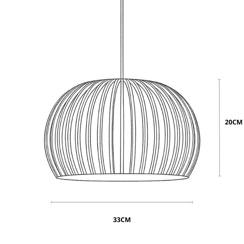 Pendelleuchte | Holz Kugelform Ø33 cm & Ø45 cm | Natürlich & Warm