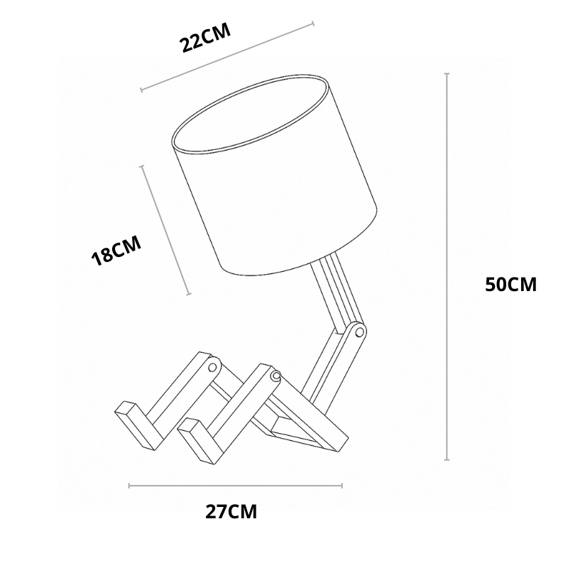 Tischlampe | Holz | Stoffschirm | Modern & LED-geeignet