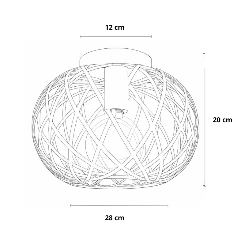 Industrial-Deckenleuchte | Kreuz-Design | Metall | Wohnzimmer & Esszimmer